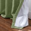 TWOPAGES Thermal Insulated Linen Curtain 63 Inch Long Pinch Pleated Drape for Nursery, Green Blackout Linen Textured Window Treatment Curtain (1 Panel, 40W x 63L) view 4
