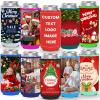 200 Pcs Custom Christmas Slim Can Cooler Bulk Personalized Logo, Photo or Text Insulated Beer Drink Bottle Sleeves for Friendsgiving Thanksgiving Christmas Party Decorations Supplies Favors view 1