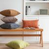a moment Set of 2 Rust Linen Decorative Throw Pillow Covers 20 x 20 Farmhouse Pillow Covers with Cross for Couch Sofa Bed Living Room Home Decor view 4