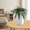 MDAL Set of 2 Artificial Fern,24IN Artificial Boston Fern Large Hanging Plant,Fake Ferns for Planter Garden Porch Entrance Home Windowsill Yards Farmhouse Decoraction view 2