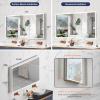 ACEMIRO 60"32" Lighted Bathroom Medicine Cabinet with Mirror, Recessed Medicine Cabinet Mirror with Lights, Three Door LED Bathroom Mirror with Outlet & Clock, Dimming, Defogger, Memory Function view 2