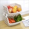 ENGENDER Kitchen Storage Rack [No Cover] Home Kitchen Daily Necessities Storage Basket Multi-Layer Capacity Vegetable Rack Fruit Storage Basket Cookware Shelves(3 Floors) view 4