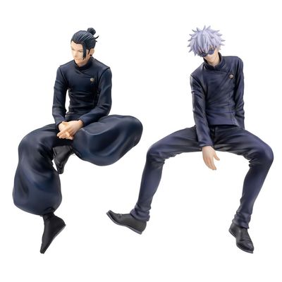 QAHEART 2pcs JJK Figure Geto Suguru Figure, Anime Figurine Model Gojos Statue Cake Topper Decoration Handmade Collectible Desktop Decor Gifts for Fans