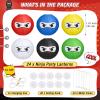Glooglitter 12 Pcs Ninja Themed Paper Lanterns 12 Inch Ninja Birthday Party Hanging Paper Lanterns for Boys Girls Adults Birthday Party Baby Shower Decoration view 2