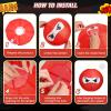 Glooglitter 12 Pcs Ninja Themed Paper Lanterns 12 Inch Ninja Birthday Party Hanging Paper Lanterns for Boys Girls Adults Birthday Party Baby Shower Decoration view 3