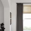 TWOPAGES Blackout Pinch Pleated Curtain 63 Inch Long for Small Window, Lined Thermal Insulated Chocolate Tart Linen Textured Curtain Window Treatment Drape (1 Panel, 26W x 63L) view 2