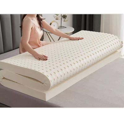 BIRJXVTO 100% Natural Latex Topper - Full Size - Durable and Not Easy to Collapse,Latex Mattress Topper for Back Pain,Breathable and Comfortable,7.5cm,100x190cm