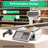 Label Printing Scale, 30Kg/66.13Lbs Commercial Electronic Price Computing Scale Digital Food Produce Weight Scales with LCD Display & Td Printer for Retail Outlet Store, Market, Farmer, Meat, Fruit view 4