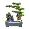 Tabletop Fountain Indoor Resin Indoor Desktop Fountain Artificial Tree Potted Waterscape Rockery Waterfall Fountain for Home Office Bedroom Indoor Fountain Tabletop view 1