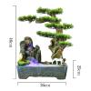 Tabletop Fountain Indoor Resin Indoor Desktop Fountain Artificial Tree Potted Waterscape Rockery Waterfall Fountain for Home Office Bedroom Indoor Fountain Tabletop view 2