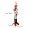 Cabilock Christmas Nutcracker Puppet Figure Wooden Nutcracker Ornament for Holiday Decor Hand-Painted Soldier Design Festive Desktop Decoration for Home Restaurant Cafe view 3