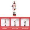 Cabilock Christmas Nutcracker Puppet Figure Wooden Nutcracker Ornament for Holiday Decor Hand-Painted Soldier Design Festive Desktop Decoration for Home Restaurant Cafe view 4