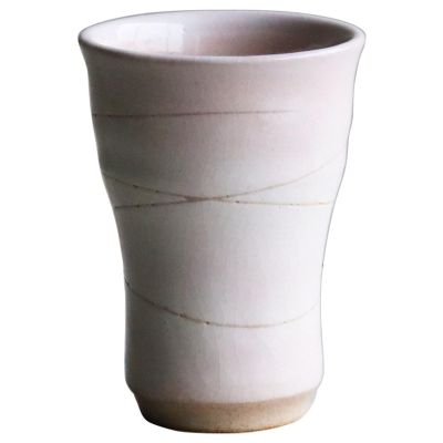 Awasaka MM88-A01 Mongei no Sato Tableware, Made in Japan, Konobiki, Tall Cup, 3.7 x 5.1 inches (95 x 130 mm), 13.5 fl oz (400 cc)