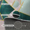 Nordic Light Luxury Area Rugs, Emerald Green Pink Blue Gold Geometric Carpets, Anti-Slip Hardwearing Fade Resistant Foldable Floor Mat for Living Room Bedroom Entryway Hallway Office 4x5ft view 4