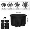 6Pack Elegant Black Round Tablecloths with Skirts | 60 Inch Diameter x 30 Inch Drop | Durable Polyester Spandex Fabric | Easy Care & Wrinkle-Free | Great for Parties, Banquets & Special Occasions view 2