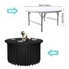 6Pack Elegant Black Round Tablecloths with Skirts | 60 Inch Diameter x 30 Inch Drop | Durable Polyester Spandex Fabric | Easy Care & Wrinkle-Free | Great for Parties, Banquets & Special Occasions view 3