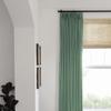 TWOPAGES Peacock Thermal Insulated Curtain 90 Inches Long for Bedroom Linen Textured Full Blackout Pinch Pleated Drapery with White Liner (1 Panel, W40 x L90) view 2