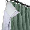 TWOPAGES Peacock Thermal Insulated Curtain 90 Inches Long for Bedroom Linen Textured Full Blackout Pinch Pleated Drapery with White Liner (1 Panel, W40 x L90) view 3