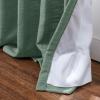 TWOPAGES Peacock Thermal Insulated Curtain 90 Inches Long for Bedroom Linen Textured Full Blackout Pinch Pleated Drapery with White Liner (1 Panel, W40 x L90) view 4