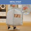 Perber 43" Garment Bags for Hanging Clothes, Suit Bags for Closet Storage and Travel, Grey Suit Cover Bags with Clear Window for Coats, Jackets, Shirts (2 Packs) view 3