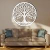 Yomleak Tree of Life Metal Wall Art, Tree of Life Wall Decor, Black Large Metal Wall Decor for Living Room, Bedroom, Dining Room (31"x31"/80x80cm, White) view 1