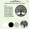 Yomleak Tree of Life Metal Wall Art, Tree of Life Wall Decor, Black Large Metal Wall Decor for Living Room, Bedroom, Dining Room (31"x31"/80x80cm, White) view 3