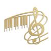 SIGNLEADER Metal Wall Art Music Note Decor - Treble Clef with Piano Key Modern Abstract Wall Sculpture Hanging Home Decoration for Living Room, Bedroom, Bathroom, Kitchen, Studio, Outdoor - 30" Gold view 2