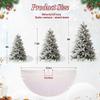Christmas Tree Skirt 50" Round Sparkly Iridescent Sequin Fall Large Ornaments Xmas New Years Party Decorations view 3