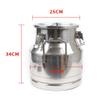 Stainless Steel Milk Can Pail Bucket Liquid Storage Wine Barrel Transport Cans with Silicone Sealed Lid & Carry Handle 20L/5.28Gal view 2