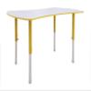 FixtureDisplays Adjustable Height Preschool Activity Table Collaborative Desk Bow Tie Shape Preschool Table 18538-YELLOW-NEW-NPF view 1