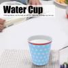 XHTLLO Melamine Cup, 4Pcs Exquisite Melamine Drink Cups, Light Blue Dot Pattern Beverage Mugs for School and Restaurant view 2