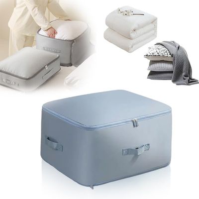 Ultra Space Saving Self Compression Organizer, 2024 New Space Saver Quilt Compression Storage Bag, Space Saving Storage Tote, Compression Moving Organizer Bags for Down Jackets, Quilts(Blue,L)