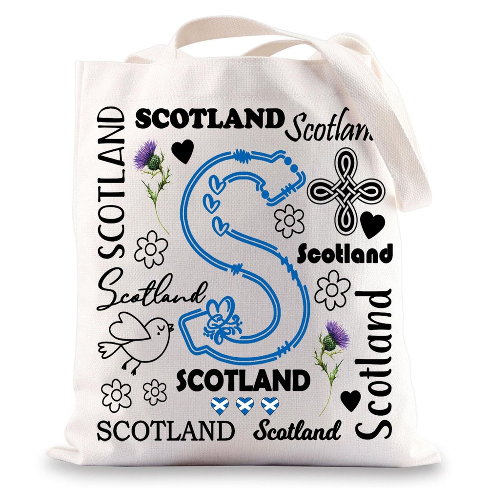 JNIAP Scotland Trip Tote Bag Scotland Vocation Gifts Scotland Souvenir Gifts Scotland Travel Bag (Scotland tb)