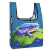 BTCHING Tote Bag Reusable Grocery Bag Foldable Shoulder Bag Washable A Cartoon Frog Shopping Bag Canvas Tote Bag for Work Travel view 1