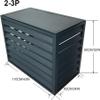 Aluminum Air Conditioner and Heat Pump Cover,Mini Split Air Conditioner Cover for Outside Units,Dustproof and waterproof,Anti-Theft Sturdy Aluminum AC Covers,Noise Reduction ,Suitable for indoor and o view 2