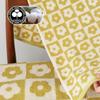 Hand Towels for Bathroom Decorative Checkered Yellow Set of 2 Hand Towels for Kitchen 100% Cotton Soft Absorbent Bath Towels view 3
