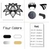 Idadey Mandala Metal Wall Art, Lotus Wall Art, Mandala Wall Decor, Lotus Flower Meditation Room Decor, Yoga Room Wall Decor, Housewarming Gift (White, 24"x18" | 60x46cm) view 4