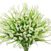 Bacucine 24 Bundles Artificial Calla Lily Artificial Flowers for Outdoors UV Resistant Plastic Flowers for Porch Garden Window Box Table Decor (White) view 1