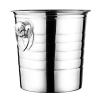 Large Stainless Steel Metal Buckets with Handle, Tall Metal Ice Pails with Handles for Champagne, Beer, Wine, Sports Drinks, Water, Table Centerpieces view 1