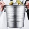 Large Stainless Steel Metal Buckets with Handle, Tall Metal Ice Pails with Handles for Champagne, Beer, Wine, Sports Drinks, Water, Table Centerpieces view 2