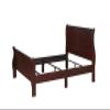 HomeLoft Basics Louis Phillipe Brown Cherry Finish Twin Size Youth Panel Sleigh Bed Solid Wood Wooden Bedroom Furniture view 3