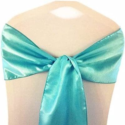 Chair Trim, Bow Tie Chair Cover Bow Tie Chair Trim 5 Piece Satin Fabric Chair Trim Wedding Chair Knot Cover Decorative Chair Bow Tie(Tiffany)