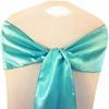 Chair Trim, Bow Tie Chair Cover Bow Tie Chair Trim 5 Piece Satin Fabric Chair Trim Wedding Chair Knot Cover Decorative Chair Bow Tie(Tiffany) view 1
