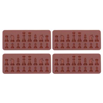 4PCS Chess Shape Silicone Chess, Cake Chocolate Cake for DIY Making Baking Supplies