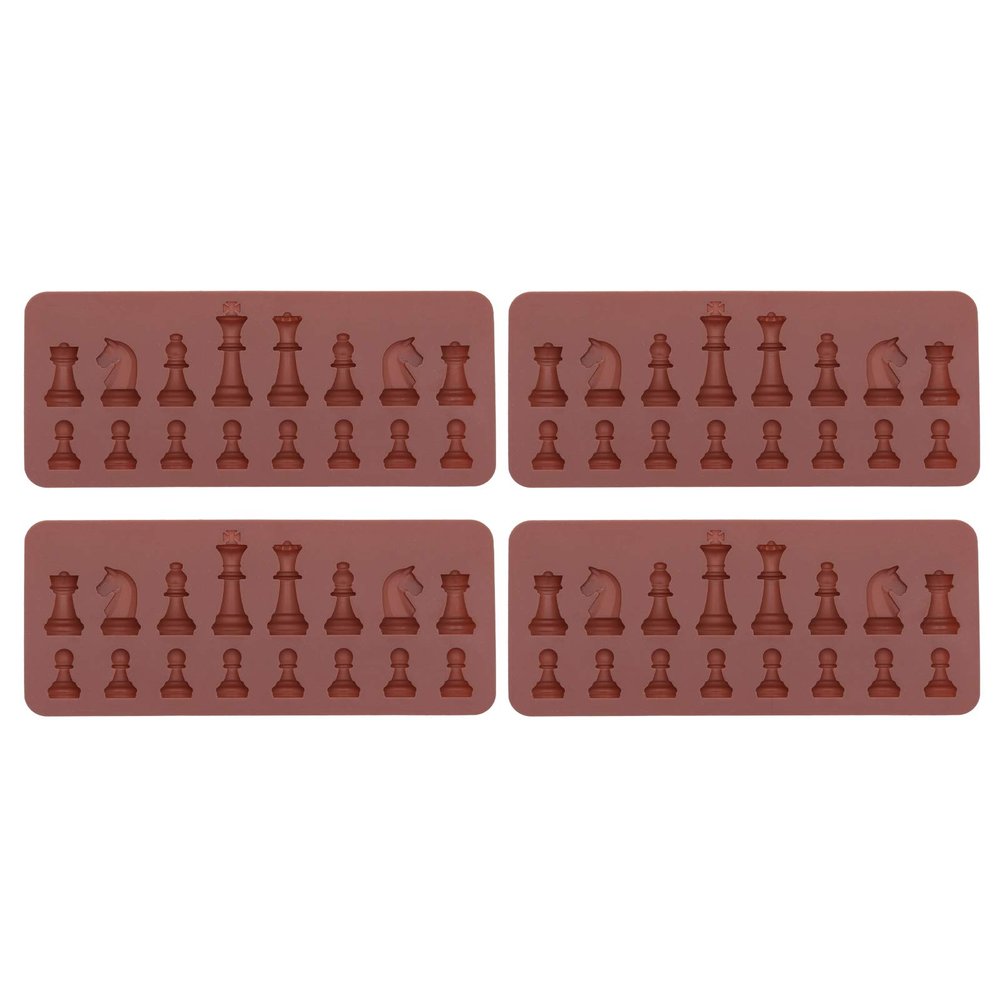 4PCS Chess Shape Silicone Chess, Cake Chocolate Cake for DIY Making Baking Supplies