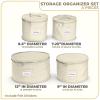 Sorbus China Storage Containers - Quilted Dish Storage Containers for Organizing, Moving Supplies, Party - 4 Stackable Plate Carrier Set for Dinnerware, Plate Organizer with Felt Plate Protector view 2