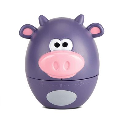 Cute Cartoon Kitchen Timer Kitchen Timer, Cooking Mechanical 55 Minutes Cooking Supplies (Cow)