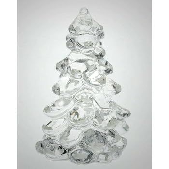 Holiday Christmas Trees - American Made - Mosser Glass USA - Small 2 3/4" Miniature (Crystal)