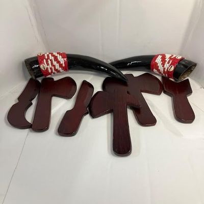 HomeLoft Basics Herramientas de Shango Chango Tools Ogue Santeria OSHA Santo Ifa Palo, Brown