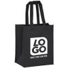 USMG Custom Small Gift Bag Totes Reusable Gift Bags with Logo for Businesses, Events & Parties (Black, Qty 100) view 1